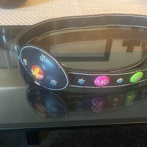 BLACK BELT WITH BEERS 🍻 CUPS Singapore made , genuine leather size 45inches